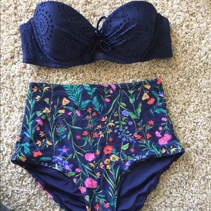 Aerie high waisted bikini size Small & top 32C